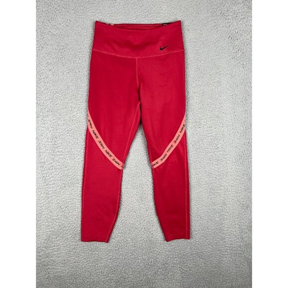 Nike Pants - The Nike One Womens Leggings Mid Rise Tight Fit Dri Fit 7/8 Length XS Red NWT